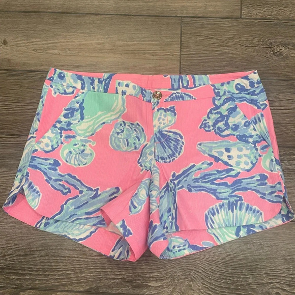 LILLY PULITZER ADIE SHORTS PINK POUT BAREFOOT PRINCESS 0 NWOT - Picture 1 of 9